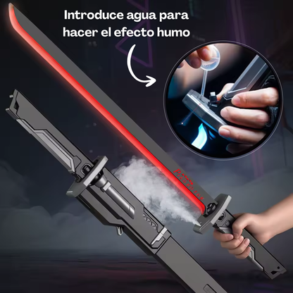 Espada LED con Chispas y Humo